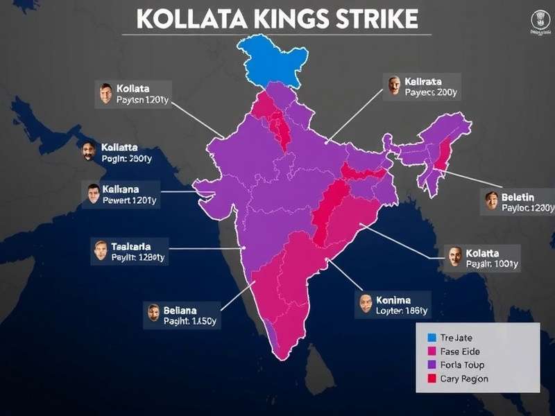 Kolkata Kings Strike - Popularity Across India Map of India showing Kolkata Kings Strike popularity by region
